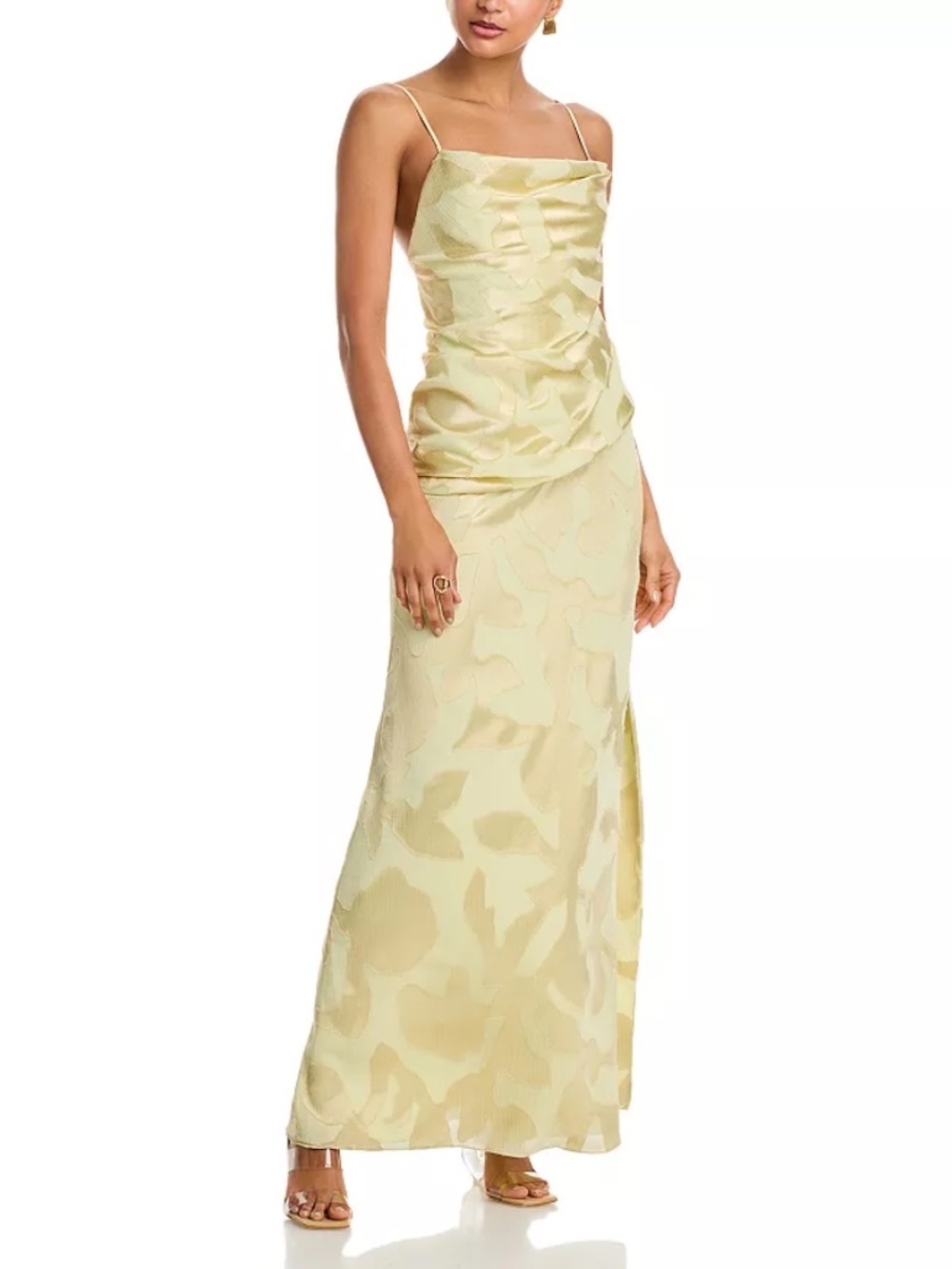 SIMKHAI Jessa Draped Gown in Sunglow $995 - Picture 8 of 15